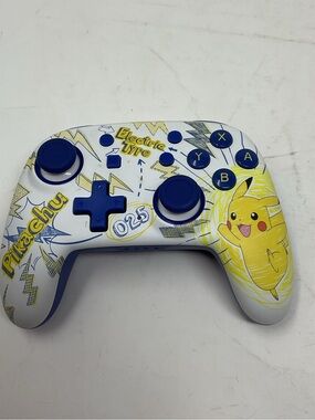 Pikachu Electric Type Wireless Game Controller - White & Blue